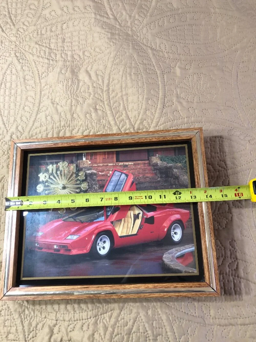 Vintage 80s Lamborghini Countach Wall Clock LP500QV Retro Supercar Decor Kimball